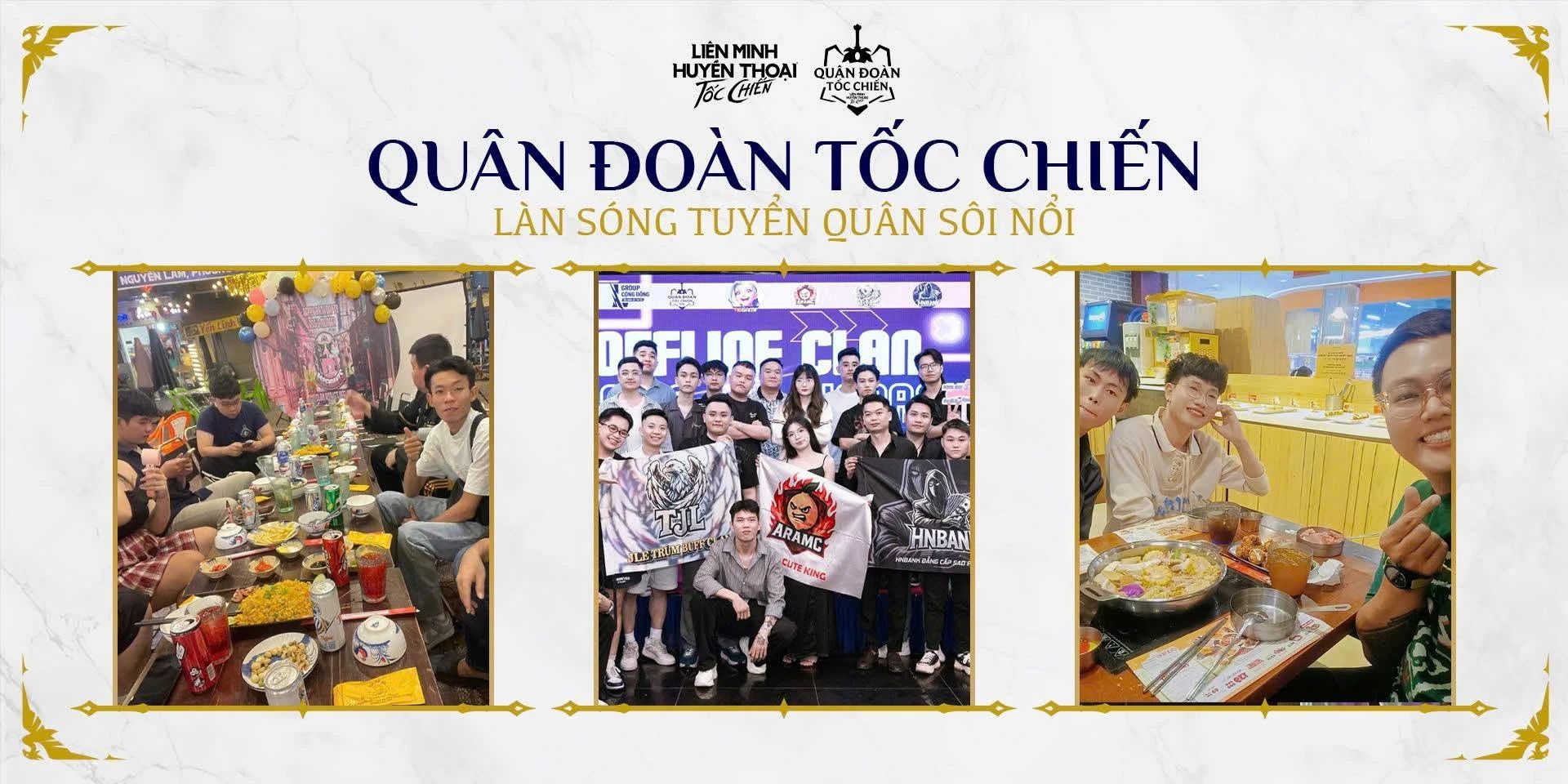 Ảnh ghép Quân Đoàn Tốc Chiến - Làn sóng tuyển quân: các buổi offline của clan